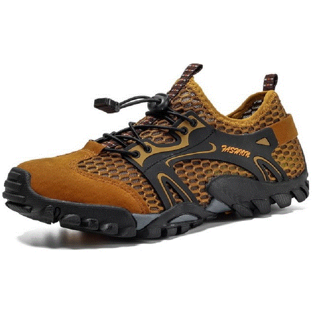 Summer Breathable Men Hiking Shoes Suede + Mesh Outdoor Men Sneakers Climbing Shoes Men Sport Shoes