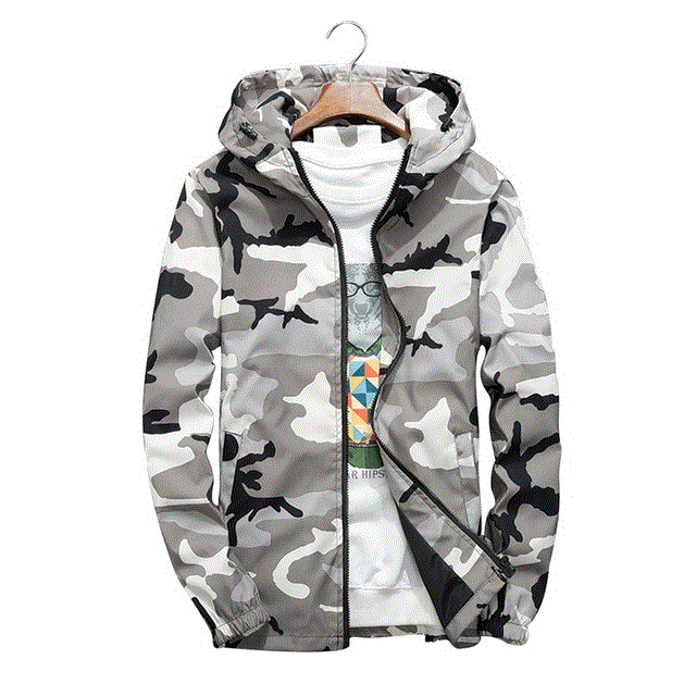 2021 High quality Camouflage Jacket Men Casual Hoodie Jacket Streetwear Autumn Windbreaker Coat Male Military Outwear