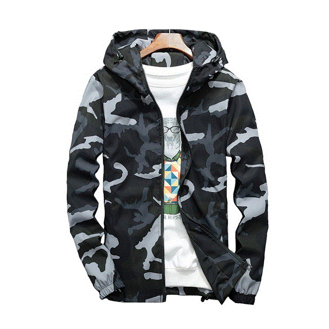 2021 High quality Camouflage Jacket Men Casual Hoodie Jacket Streetwear Autumn Windbreaker Coat Male Military Outwear