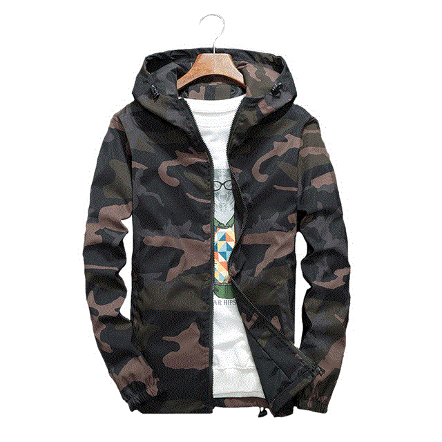2021 High quality Camouflage Jacket Men Casual Hoodie Jacket Streetwear Autumn Windbreaker Coat Male Military Outwear