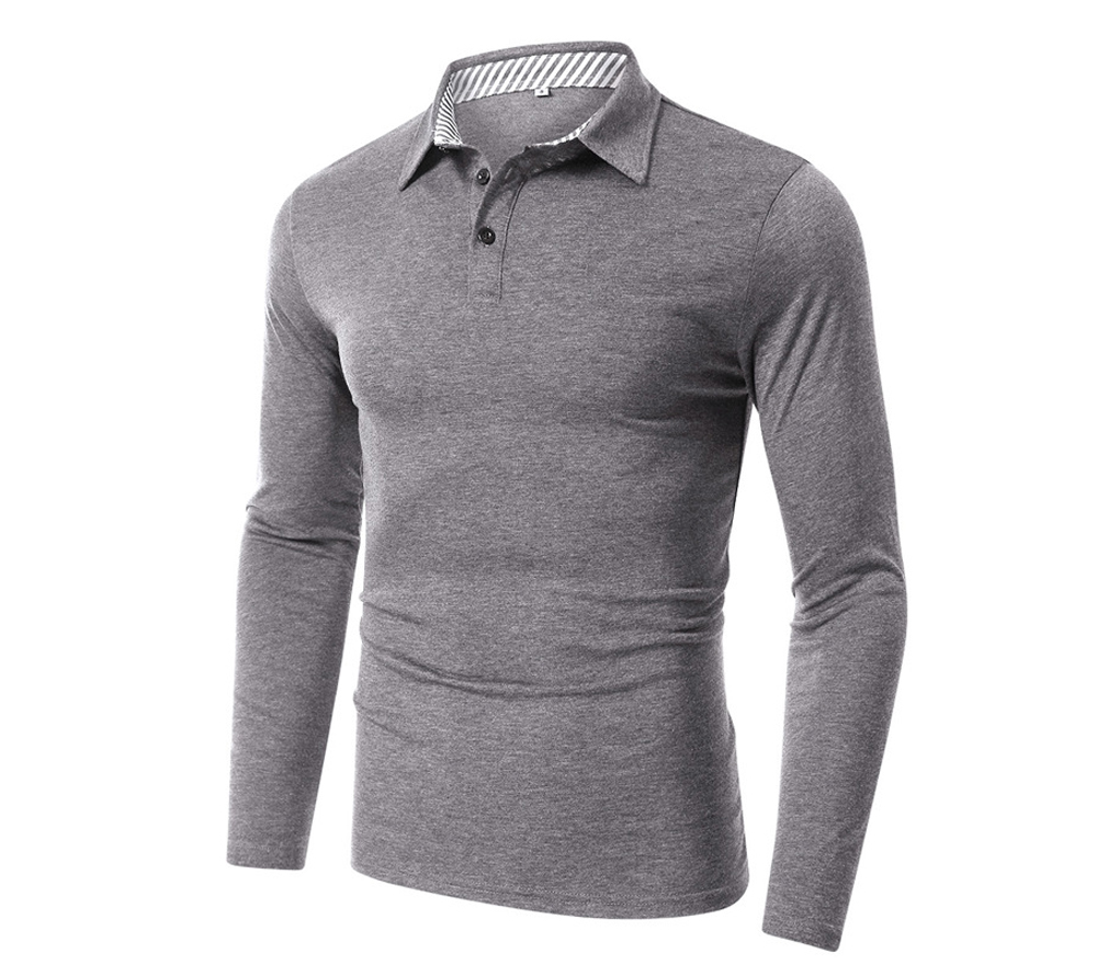 2021 High quality Summer Men Polo Shirts Casual Man Long Sleeve Slim Fit Shirts Men Cotton Sweatshirt Tops Clothing