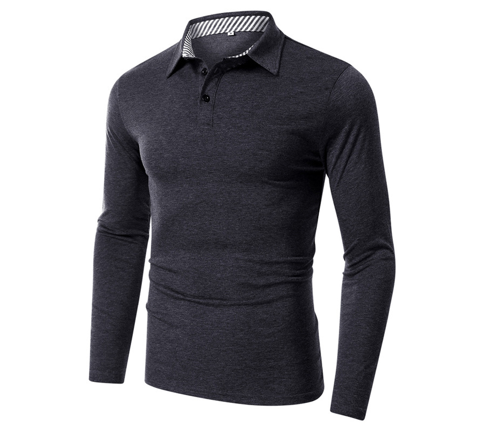 2021 High quality Summer Men Polo Shirts Casual Man Long Sleeve Slim Fit Shirts Men Cotton Sweatshirt Tops Clothing