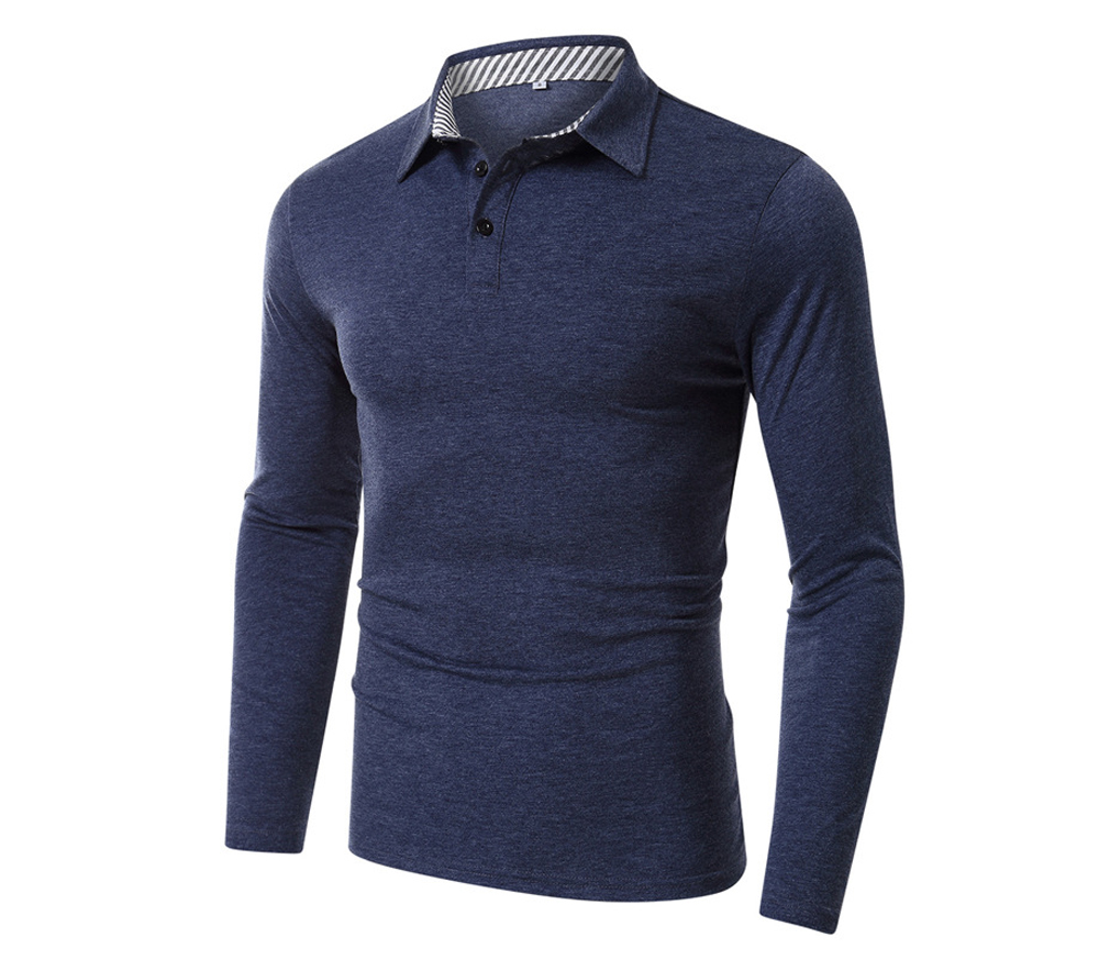 2021 High quality Summer Men Polo Shirts Casual Man Long Sleeve Slim Fit Shirts Men Cotton Sweatshirt Tops Clothing