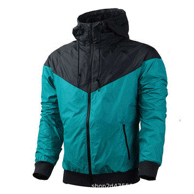 2021 High quality Autumn Fashion Men's Windbreaker Jacket Fitness Running Clothes Student Casual Loose Lapel Hooded