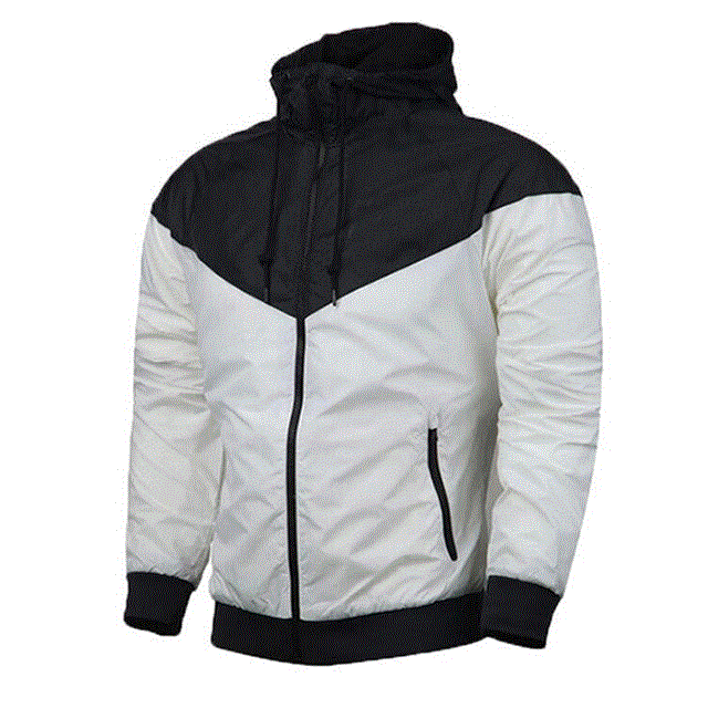 2021 High quality Autumn Fashion Men's Windbreaker Jacket Fitness Running Clothes Student Casual Loose Lapel Hooded