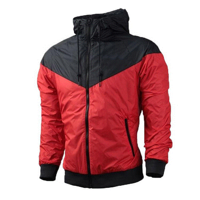 2021 High quality Autumn Fashion Men's Windbreaker Jacket Fitness Running Clothes Student Casual Loose Lapel Hooded