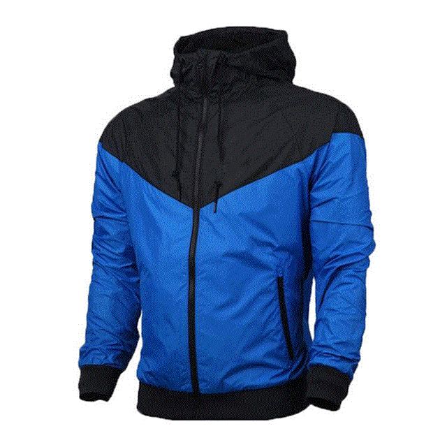 2021 High quality Autumn Fashion Men's Windbreaker Jacket Fitness Running Clothes Student Casual Loose Lapel Hooded