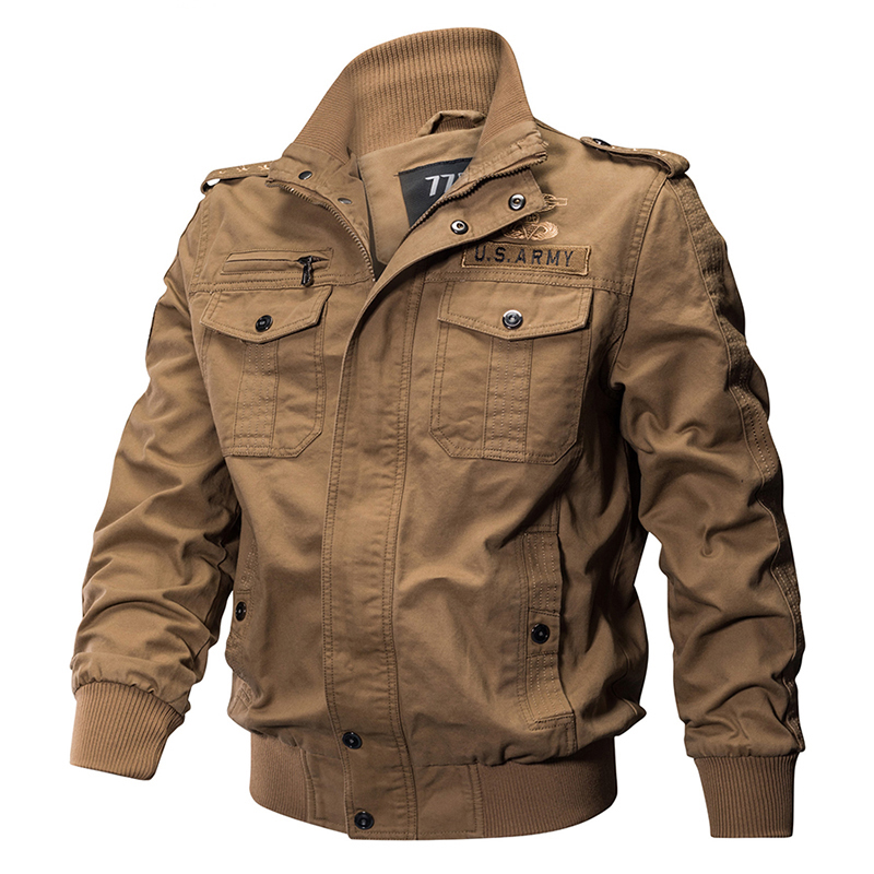 2021 High quality Military Jacket Men Spring Autumn Cotton Pilot Jacket Coat Army Men's Bomber Jackets plus size