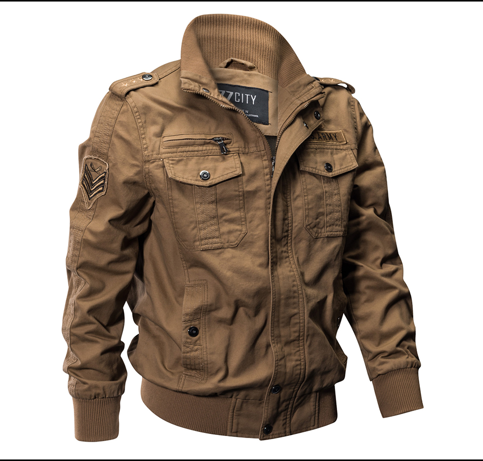 2021 High quality Military Jacket Men Spring Autumn Cotton Pilot Jacket Coat Army Men's Bomber Jackets plus size