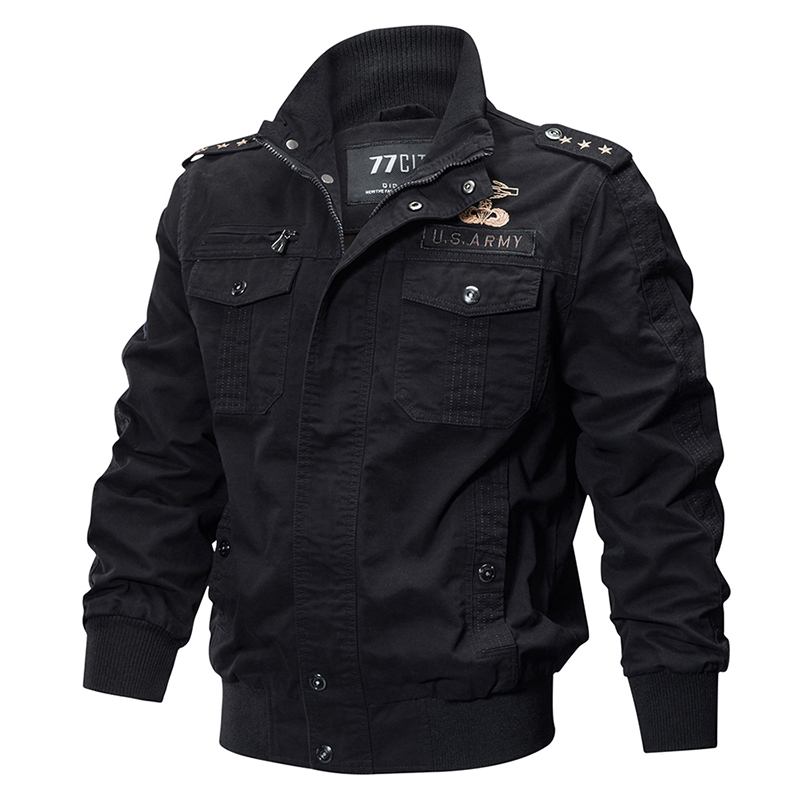 2021 High quality Military Jacket Men Spring Autumn Cotton Pilot Jacket Coat Army Men's Bomber Jackets plus size