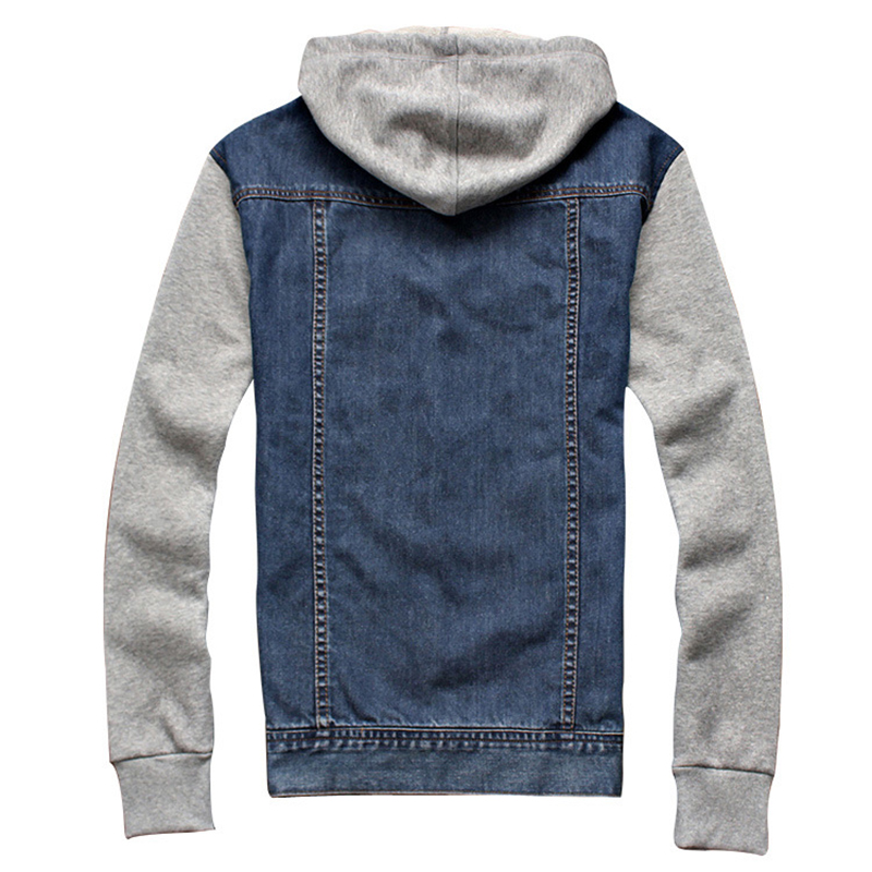 2021 High quality Denim Jacket Men Hooded Sportswear Outdoors Casual Fashion Hoodies Cowboy Mens Jacket and Coat