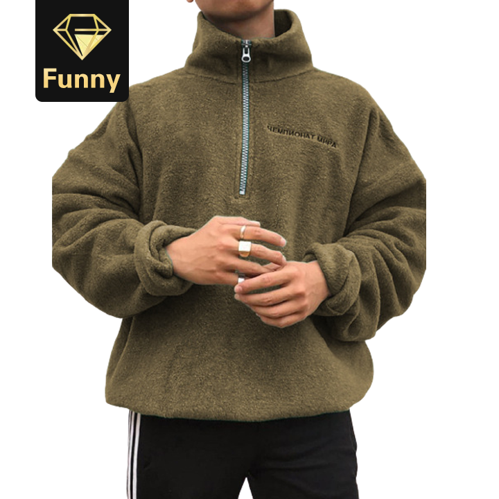 2021 High quality Fashion Men Wool Sweater Mandarin Collar Casual Pullover Cotton Long Sleeve Clothing Solid Coat