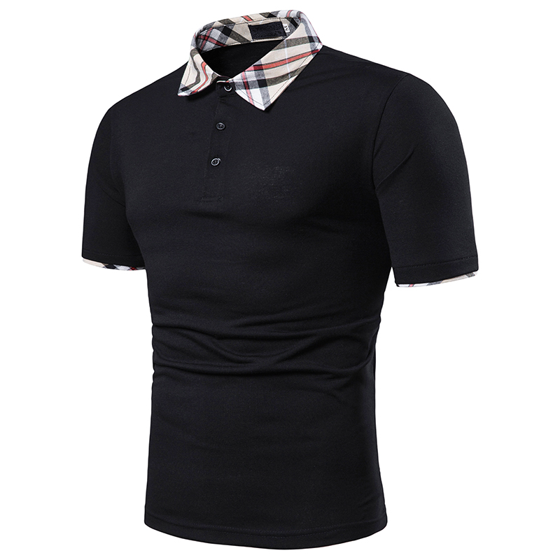 2021 High quality summer polos shirt men brand clothing cotton short sleeve business casual plaid breathable plus size