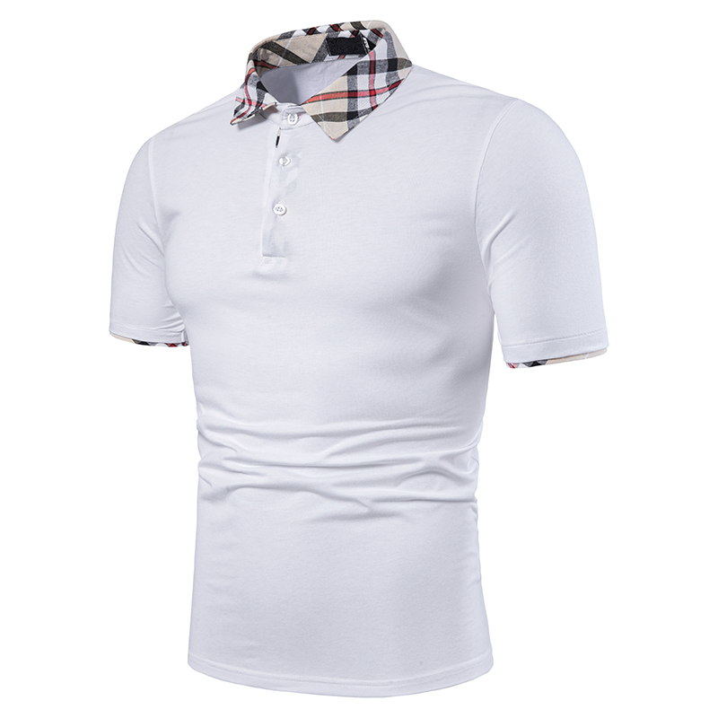 2021 High quality summer polos shirt men brand clothing cotton short sleeve business casual plaid breathable plus size