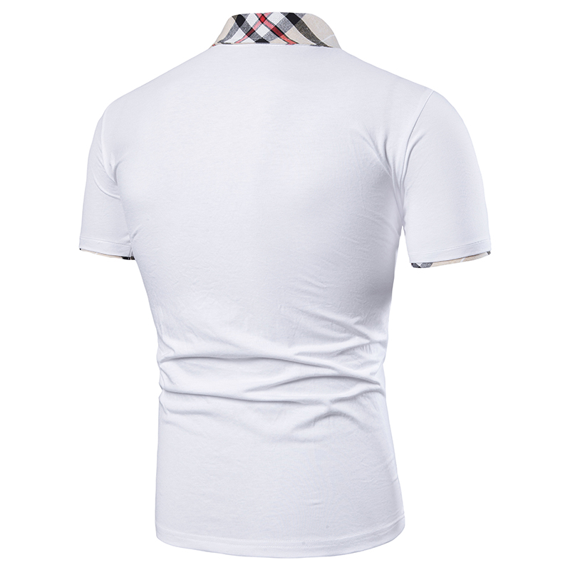 2021 High quality summer polos shirt men brand clothing cotton short sleeve business casual plaid breathable plus size