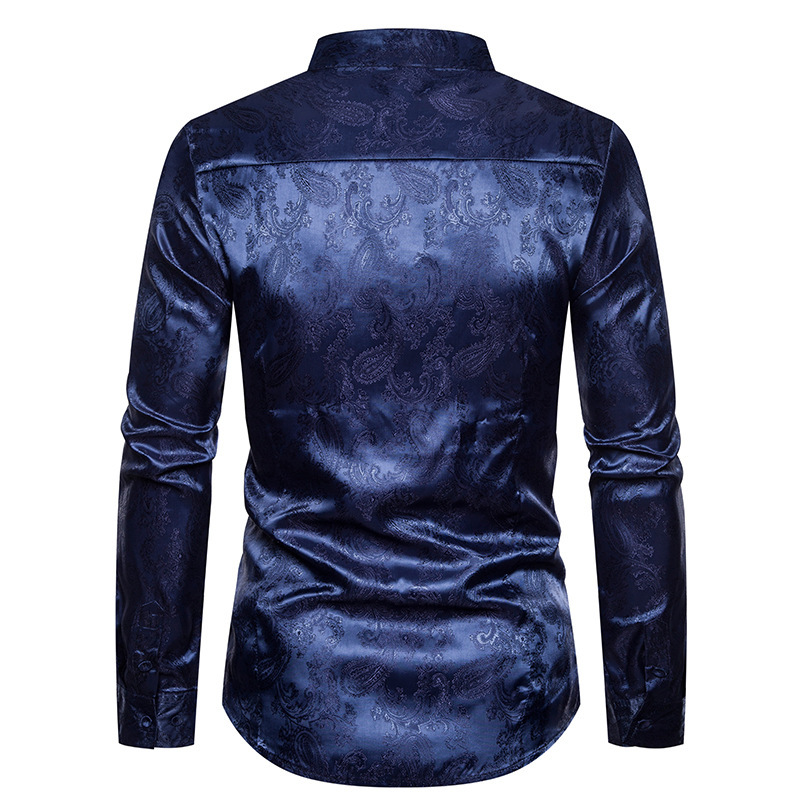 2021 High quality Tuxedo Shirt Men Stylish Irregular Hem Design Slim Fit Dress Shirts Mens Wedding Party Chemise Homme