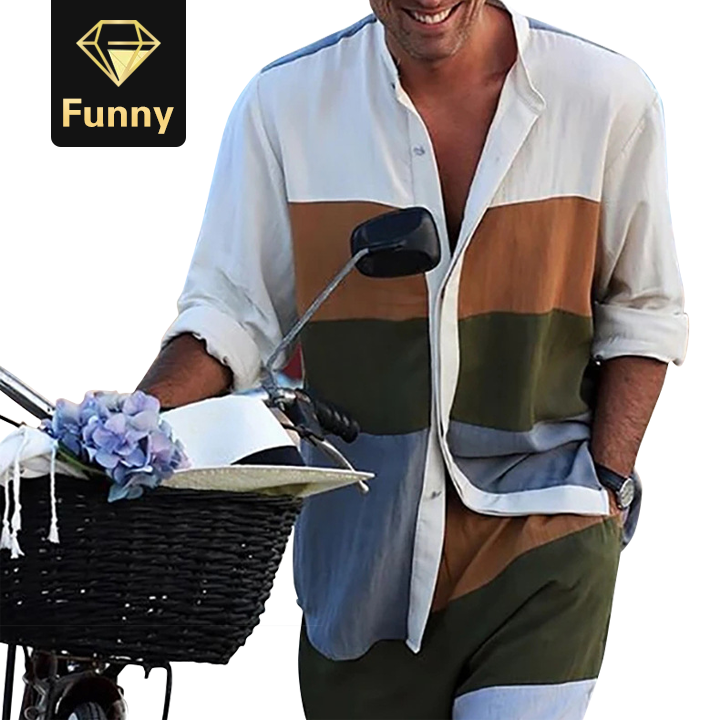 2021 High quality Hot Sale Men's Printed Long-sleeved Shirts Fashion Urban All-match Trendy Men's Tops Men's Clothing