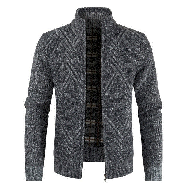 2021 High quality Autumn Winter Jackets Men Coats Slim Thick Fleece Coats Men Jacket Casual Stand Collar Zip Jacket
