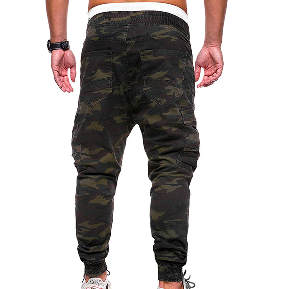 2021 High quality Men Military Camouflage Print Trousers Multi Pockets Cargo Jog Pants Sportswear Sweatpants Male