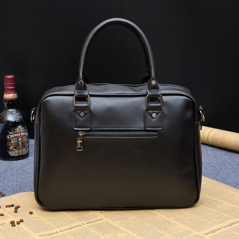 2021 High quality Men Briefcase Male Business Men's Handbags Leather Messenger bag Office Vintage Shoulder Laptop Bag