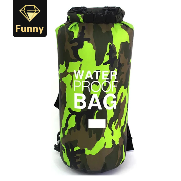 2021 High quality Outdoor Bag Camouflage Portable Rafting Diving Dry Bag Sack PVC Waterproof Folding  Storage Bag
