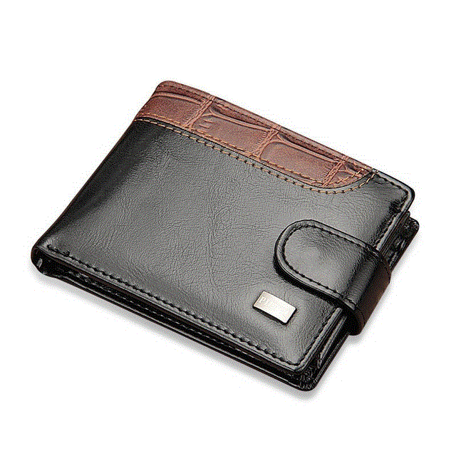 2021 High quality Leather Vintage Men Wallets Coin Pocket Hasp Small Wallet Men Purse Card Holder Male Money Bag