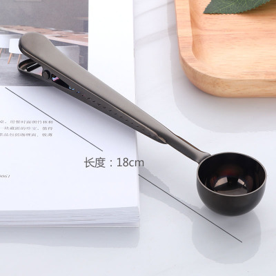 2021 High quality Household Two in one Spoon Stainless Steel Sealing Clip Kitchen Accessories