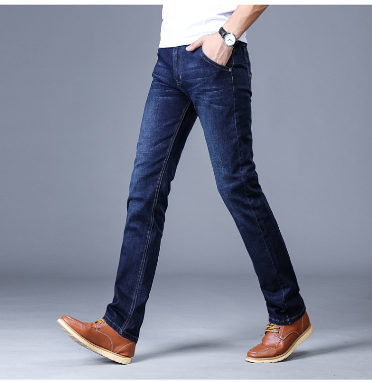 2021 High quality Men's Fashion Jeans Business Casual Stretch Slim Jeans Classic Trousers Denim Pants men size