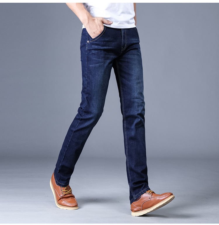 2021 High quality Men's Fashion Jeans Business Casual Stretch Slim Jeans Classic Trousers Denim Pants men size