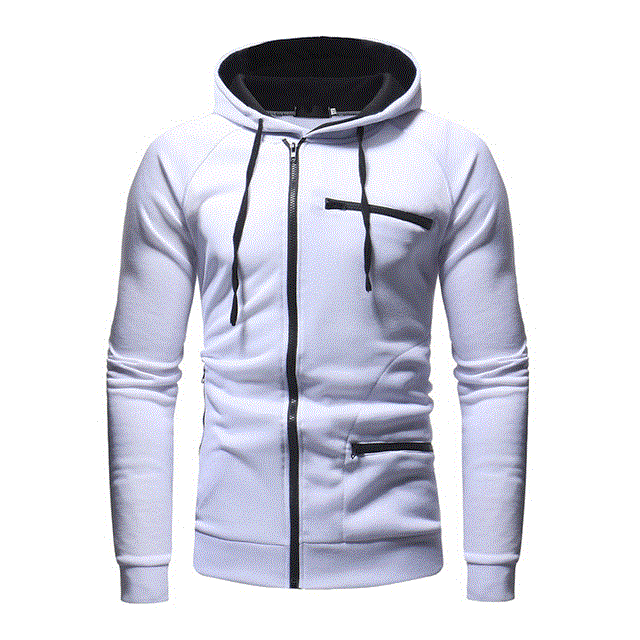 2021 High quality Men Hoodie Sweatshirt Casual Long Sleeve Mens Hoodies Slim Zipper Hooded Cardigan Men Sweatshirts