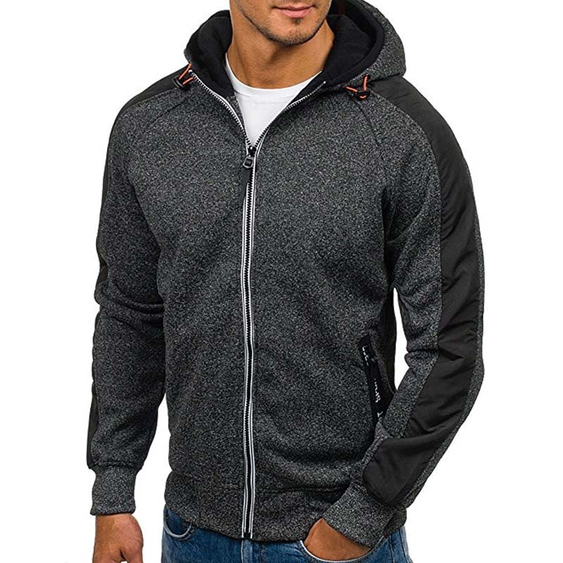 2021 High quality Men Hoodie Autumn Winter FullSleeve Zipper Cardigan Men Hoodies Sweatshirts Casual Slim Sweatshirt