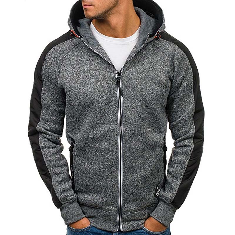 2021 High quality Men Hoodie Autumn Winter FullSleeve Zipper Cardigan Men Hoodies Sweatshirts Casual Slim Sweatshirt