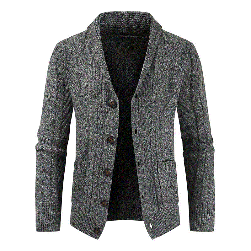 2021 High quality Men's Sweater Fashion Warm Coats Casual Single Breasted Cardigan Men Clothing