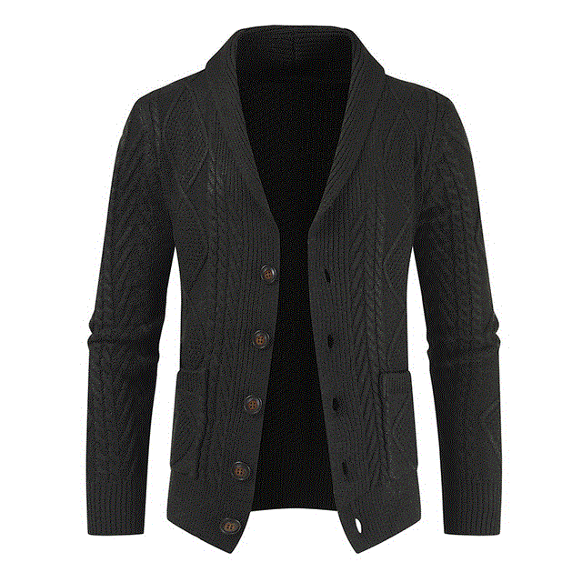 2021 High quality Men's Sweater Fashion Warm Coats Casual Single Breasted Cardigan Men Clothing