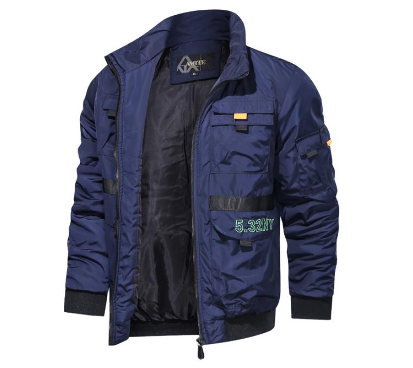 2021 High quality Fashion Autumn Jacket Men Stand Collar Leisure Autumn Mens Jacket Business Casual Zipper Jacket Coat