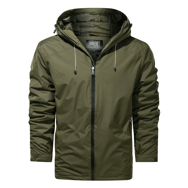 2021 High quality Windproof Waterproof Men's Coat Casual big Size Hooded Coat Fashion Long Jackets