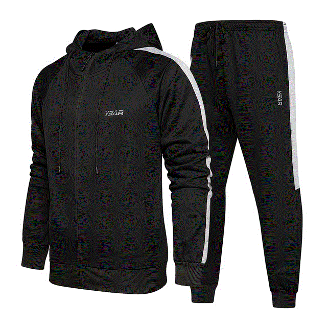 2021 High quality Autumn Winter Casual Fashion Hooded Sweater Suit Men Running Fitness Set Sport Gym Suit Training Wear Jogging Clothing Tracksuit