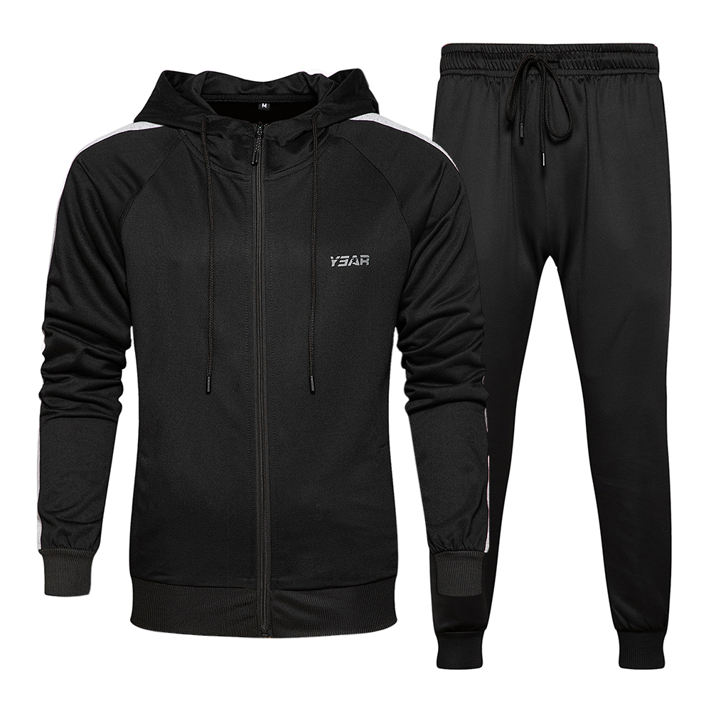 2021 High quality Autumn Winter Casual Fashion Hooded Sweater Suit Men Running Fitness Set Sport Gym Suit Training Wear Jogging Clothing Tracksuit