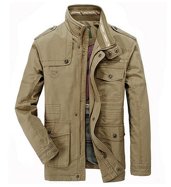 2021 High quality Men windbreakers Multi-pocket military cotton jackets slim for men Streetwear Trench coats clothing