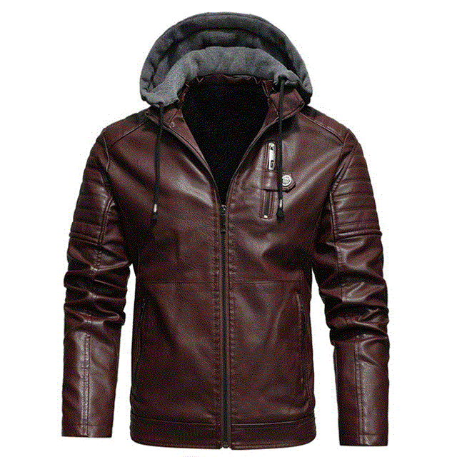 2021 High quality Men Fleece Liner PU Leather Jackets Coats Autumn Winter Casual Motorcycle Jacket Windbreaker Jackets