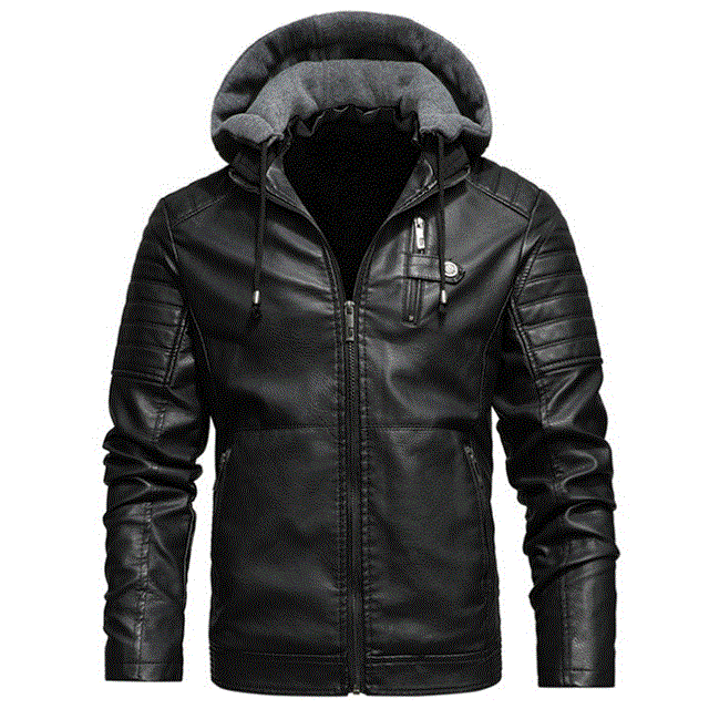 2021 High quality Men Fleece Liner PU Leather Jackets Coats Autumn Winter Casual Motorcycle Jacket Windbreaker Jackets