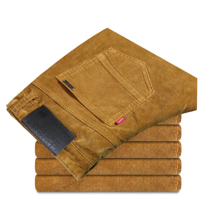 2021 High quality High Quality Autumn Winter Male Business Men Trousers Straight Corduroy Pant Breathable Casual Pants