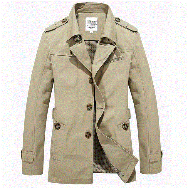 2021 High quality Casual Jacket Men Male Classic Trench Coat Men's Fashion Overcoat Slim Fit Coats Windbreaker Jackets