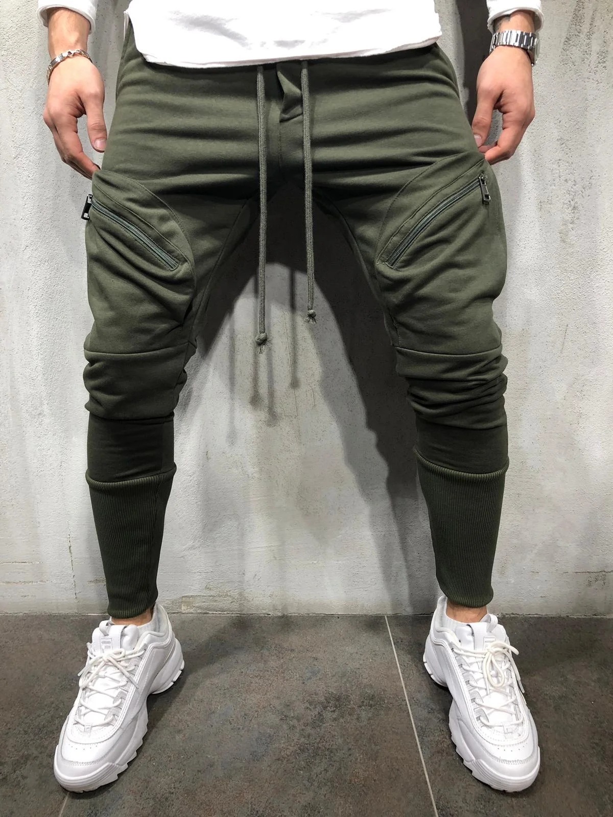2021 High quality Men Fashion Hip Pop Pants Men Sweatpants Slacks Casual Elastic Joggings Sport Baggy Pockets Trousers