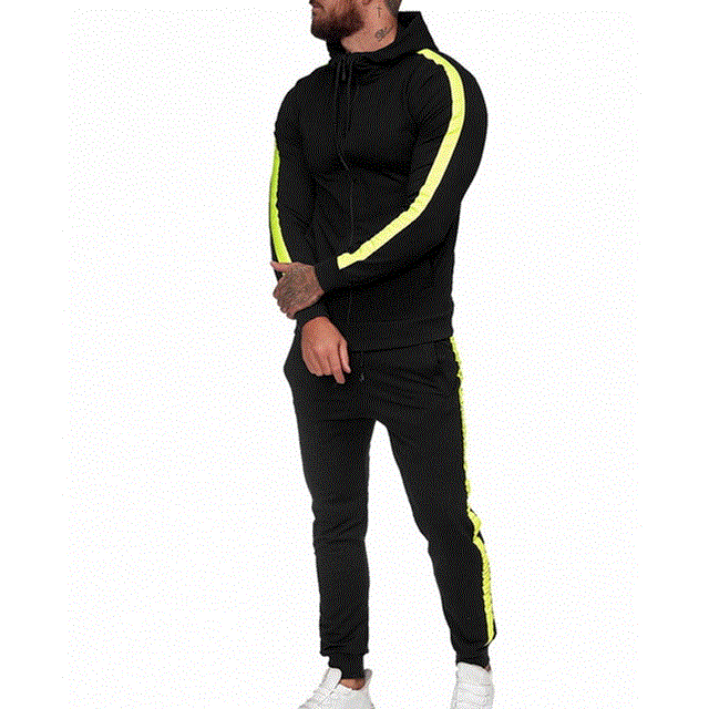 2021 High quality Men two piece SetAutumn Winter Tracksuit Gym Sports Suit Mens Clothes Running Jogging Sport Suits