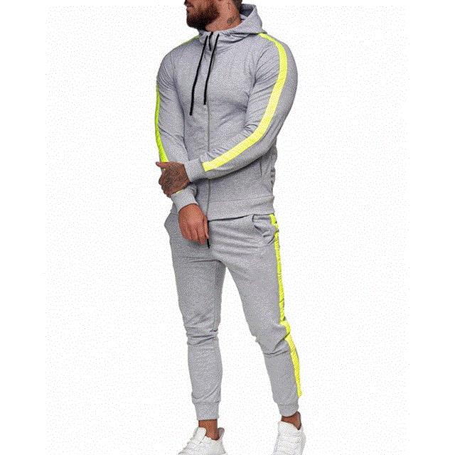 2021 High quality Men two piece SetAutumn Winter Tracksuit Gym Sports Suit Mens Clothes Running Jogging Sport Suits