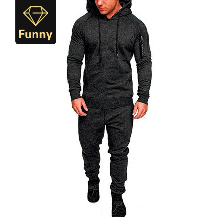 2021 High quality Men two Piece Set Tracksuit Autumn Winter Camou Hoodies Casual Suits Drawstring Sportswear Plus Size