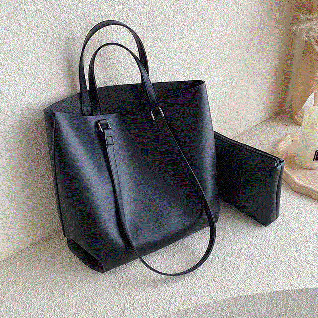 2021 High quality Women Large Capacity PU Leather Tote Bags  Luxury Handbags Lady Travel Crossbody Shoulder Bag Simple