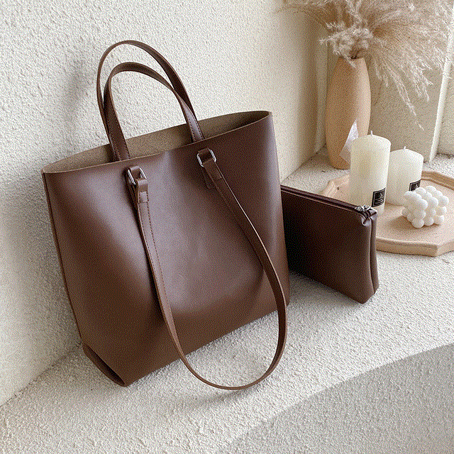 2021 High quality Women Large Capacity PU Leather Tote Bags  Luxury Handbags Lady Travel Crossbody Shoulder Bag Simple