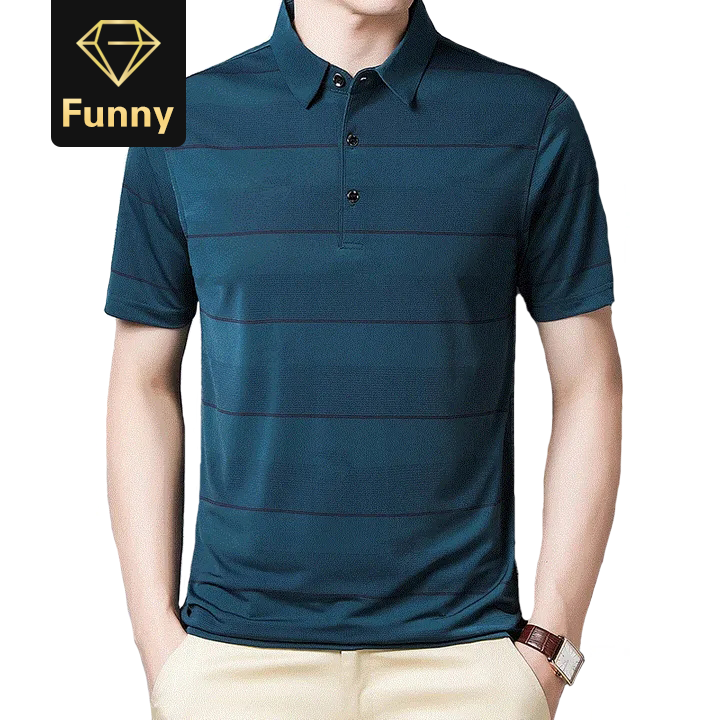2021 High quality Business Trend T-Shirts Men Summer Soft Short Sleeved for Male Handsome Work Clothes plus size